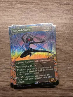 MTG - Marvel's Spider-Man - SPM - Silk, Web Weaver (Borderless) R Foil 215 NM - Image 1