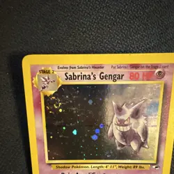 Pokemon TCG Sabrina's Gengar 14/132 Gym Challenge Holo Rare Unlimited 2000 SWIRL - Image 2