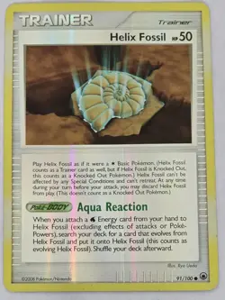 Pokemon Card - Helix Fossil Majestic Dawn 91/100 Reverse Holo - Image 2