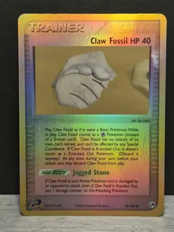 Claw Fossil 90/100 Sandstorm Reverse Holo Pokemon Card - Image 1