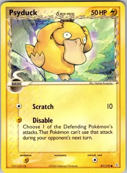 Psyduck 81/110 Common Holon Phantoms Pokemon Moderately Played - Image 1