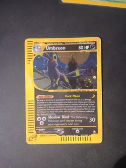 Pokemon Card-Umbreon-Acquapolis-ENG-H29/H32-Holo-MP with swirl - Image 1