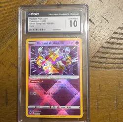 Pokemon Radiant Alakazam 059/195 Silver Tempest Holo PSA 10 (2022) - Image 1