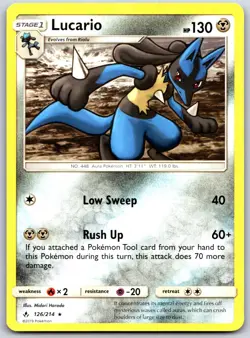 Lucario (SM Unbroken Bonds) 126 R Deck Exclusives Pokemon NM - Image 1