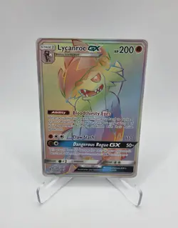 Pokemon TCG Guardians Rising Lycanroc Secret Rainbow Rare GX 156/145 - Image 1