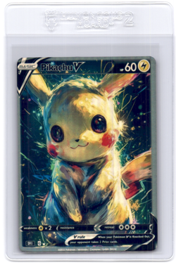 CustomMade madeTOorder full art HOLO pokemon card PTL412 Pikachu Read desc - Image 1