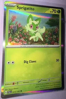 Pokemon - Sprigatito 013/193 - Holo Common- Paldea Evolved - NM - Image 1