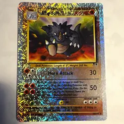 Pokemon TCG 3-Card Holo Lot Rhydon Machamp Dark Crobat - Image 1