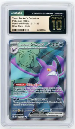 2025 POKEMON JPN GLORY OF TEAM ROCKET #066 TEAM ROCKET'S CROBAT CGC PRISTINE 10 - Image 1