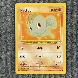 Vintage Pokemon Neo Destiny Machop 73/105 Common LP Card - Image 1