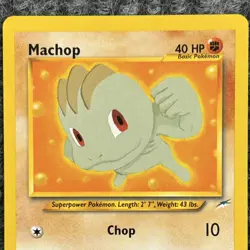Vintage Pokemon Neo Destiny Machop 73/105 Common LP Card - Image 3