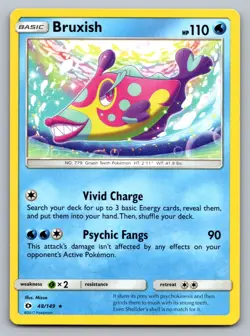 Pokemon TCG SM Base Set Bruxish 48/149 - Image 1