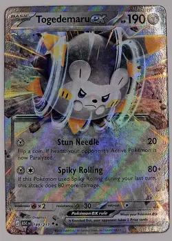 Togedemaru ex 149/217 Double Rare Ascended Heroes Pokemon Near Mint - Image 1