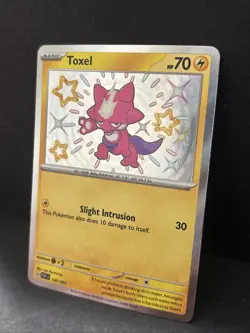 Pokemon TCG Toxel Paldean Fates 140/091 Shiny Secret Rare Holo Card - Image 2