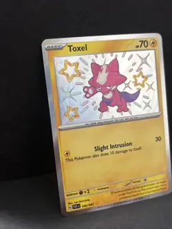 Pokemon TCG Toxel Paldean Fates 140/091 Shiny Secret Rare Holo Card - Image 3