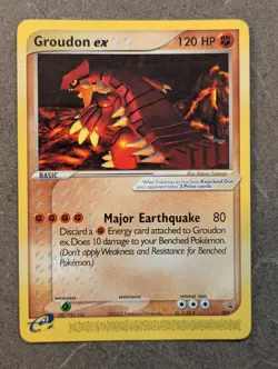 Pokemon Card 2003 GROUDON EX 002 Non-Holo Nintendo Black Star Promo NM/VLP - Image 1