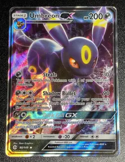 2017 Umbreon GX 80/149 Sun & Moon Base Set Pokemon TCG Card - Image 2