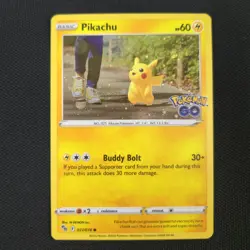 WHOLE SWIRL 🌀💫 Pikachu 027/078 Pokemon Go Cosmos Holo Promo Pokemon Card - Image 3