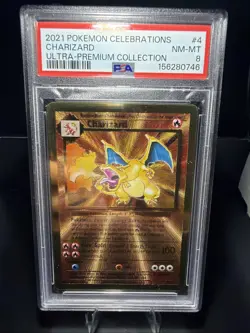 PSA 8 Charizard (Celebrations Metal Card) 4/102 Holo Celebrations UPC - Image 1