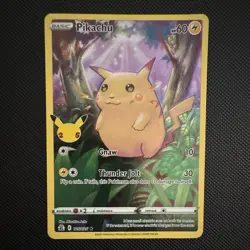 Pokemon Pikachu TCG Celebrations Card 005/025 Full Art Rare Holo NM Condition - Image 1