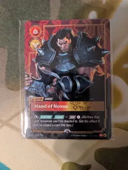 Riftbound Hand of Noxus Darius Legend Metal Card 253/298 OGN LoL - Image 1