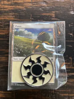 Magic the Gathering Card Game White Plains Mondo Enamel Pin NEW UNUSED - Image 1