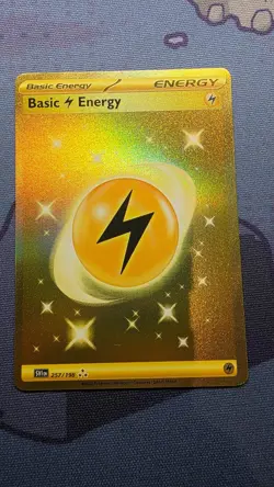 Pokemon TCG Lightning Energy Scarlet & Violet Holo Card 257/198 Gold Rare Mint - Image 1