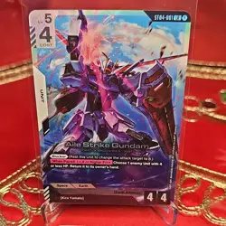 2 Bandai Aile Strike Gundam LR ST04-001 Foil Unit Gundam Card Game Kira ENGLISH - Image 3