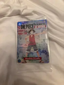 Monkey D. Luffy P-055 One Piece College Basketball US Voyage Promo Card SEALED - Image 1