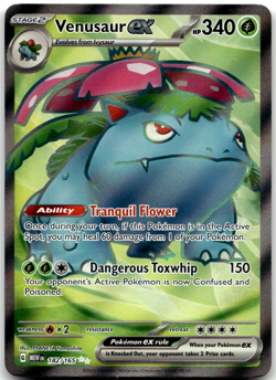 Venusaur ex 182/165 151 English MEWen Pokemon Card NM - Image 1