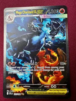 🔥 Mega Charizard X ex 125/094 SIR Phantasmal Flames Pokemon Card NM - Image 1