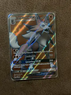 Pokemon TCG Lycanroc GX Full Art Ultra Rare Card Burning Shadows Holo 136/147 - Image 1