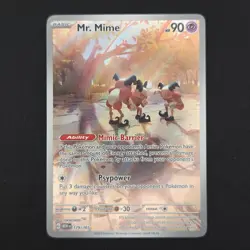 Pokemon TCG Card Mr Mime 179/165 S&V 151 Illustration Rare *English* - NM - Image 1