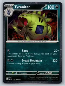 Tyranitar - (Cosmo Foil) Holo Promo Miscellaneous Cards & Products 135/193 NM - Image 1