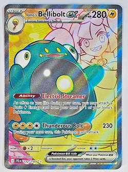 ✨ Iono's Bellibolt ex 172/159 IR Journey Together SV09 Pokemon Card Holo ✨ - Image 1