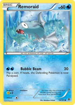 Remoraid 18/101 Plasma Blast Pokemon Card LP - Image 1