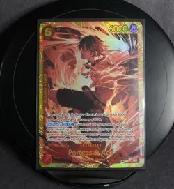 Bandai One Piece Card Game Portgas.D.Ace Secret Rare Holo OP16-118 ENG - Image 1