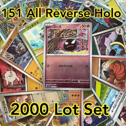 NM 2000 Set ALL Reverse Holo Lot SV2A 151 Japanese Pokemon Trading Card - Image 1