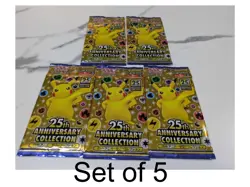 Pokemon Card Sword & Shield Expansion Pack 25th Anniversary Collection 5 Pack - Image 1