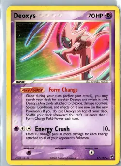 Pokemon Card - Deoxys Deoxys 17/107 Rare - Vintage HP - Image 1