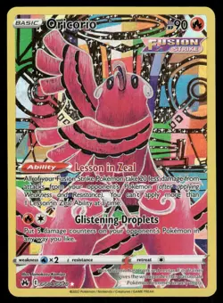 Pokemon Cards Oricorio GG04/GG70 Crown Zenith Galarian Gallery Holo NM *3 - Image 1