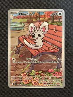 Pokemon TCG Black Bolt 152/086 Minccino Illustration Rare - NM - Image 1