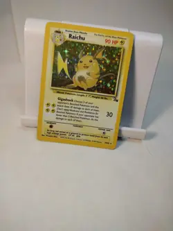 Pokemon TCG Raichu Fossil Holo Rare Card 14/62 Fossil MP - Image 1
