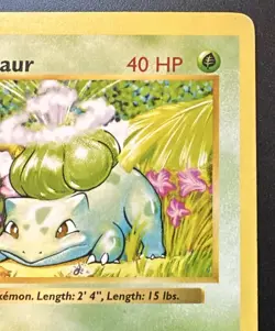 Pokemon Bulbasaur 1st Edition Base Set Card 44/102 Shadowless - Image 4