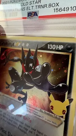 2021 POKEMON CELEBRATIONS ETB GOLD STAR GRENINJA SWSH144 PSA 9 - Image 2