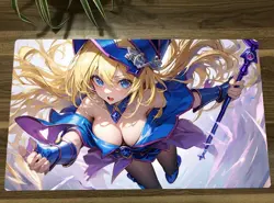 YuGiOh Dark Magician Girl TCG Game Mat CCG Playmat Anti-slip Mouse Pad 60x35cm - Image 1