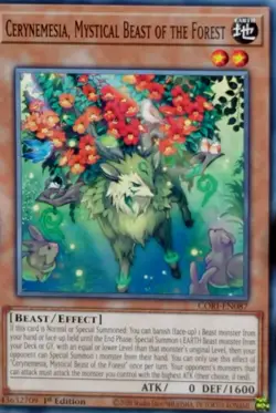 Yugioh CORI-EN087 - Cerynemesia, Mystical Beast of the Forest - Common - Image 1