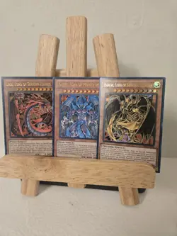 Yugioh: Sacred Beast GOD CARD SET Uria, Raviel, Harmon Ultra RARE NM - Image 1