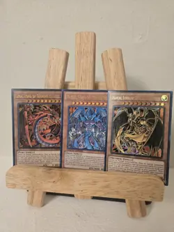 Yugioh: Sacred Beast GOD CARD SET Uria, Raviel, Harmon Ultra RARE NM - Image 2