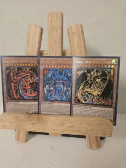 Yugioh: Sacred Beast GOD CARD SET Uria, Raviel, Harmon Ultra RARE NM - Image 3